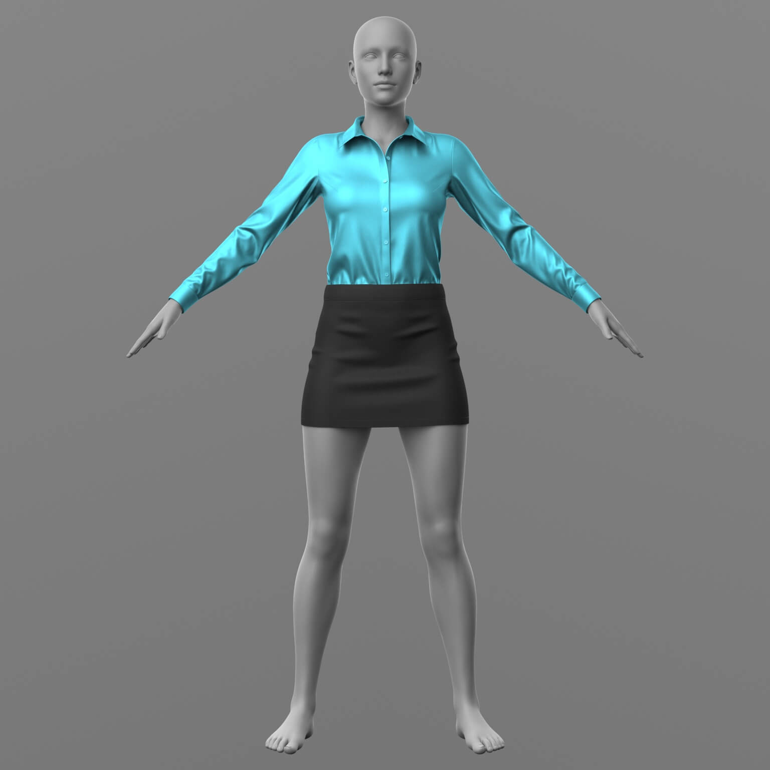 Blouse and Skirt G8 Female Daz Content