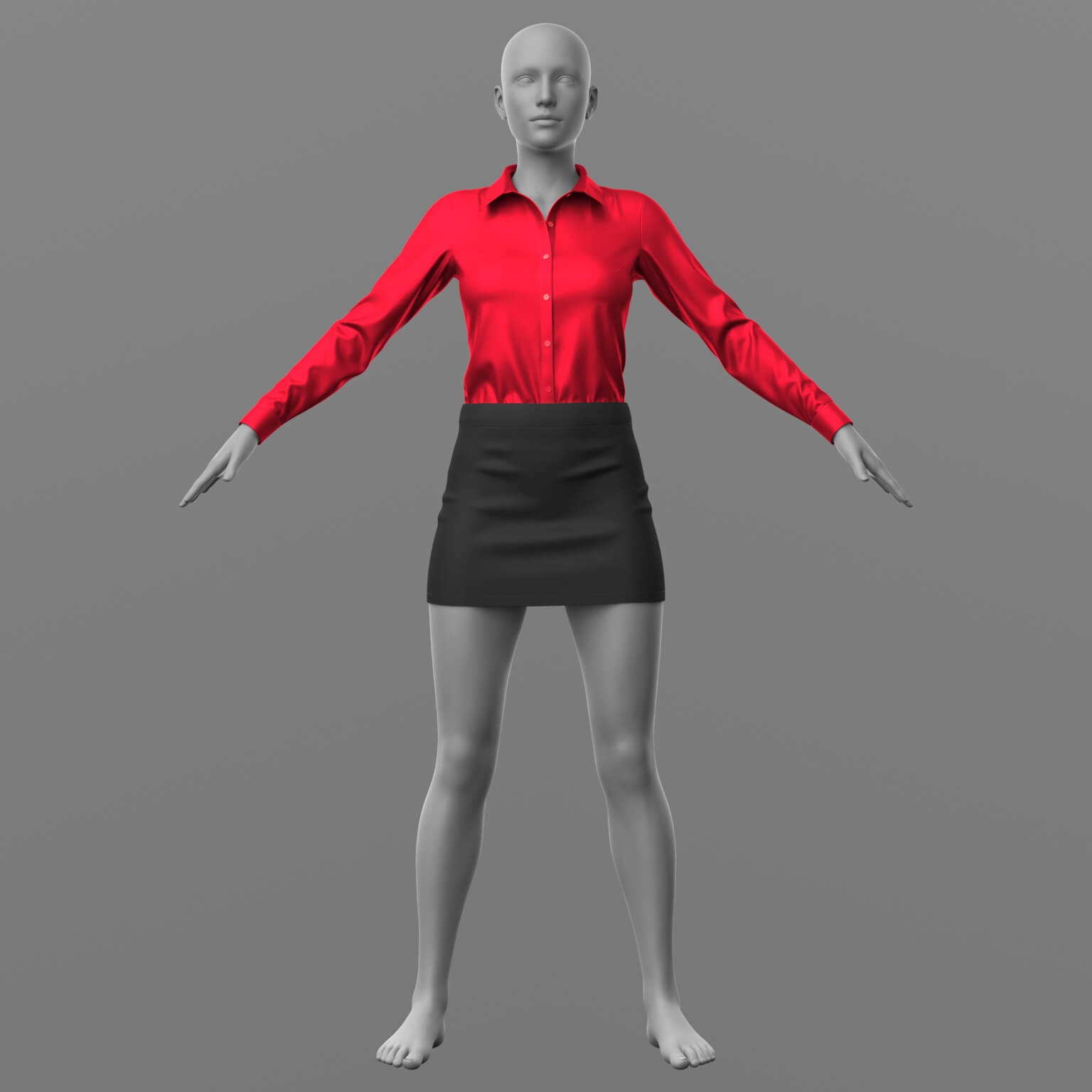 Blouse and Skirt G8 Female Daz Content