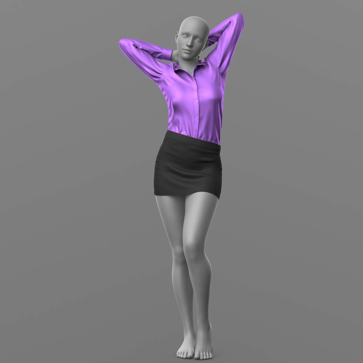 Blouse Skirt Shoes G8 Female Daz Content