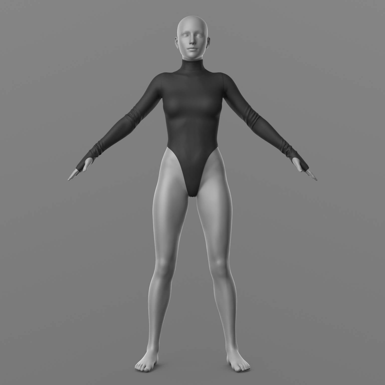 Bodysuit Female 3D Model 3D Model