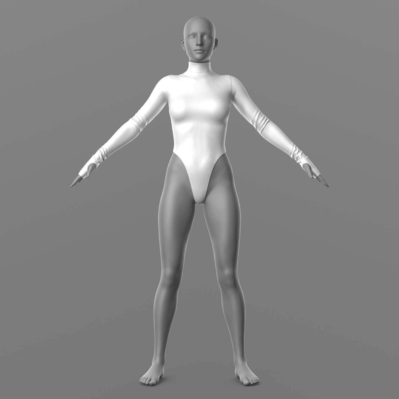 Bodysuit Female 3D Model 3D Model