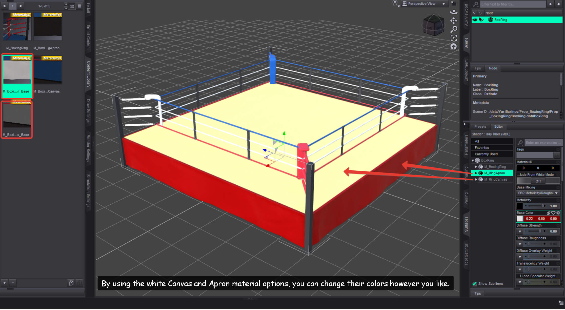 Boxing Ring Set G9 Daz Content