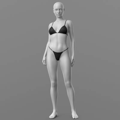 Bra 03v and Panties Straps 4v G8 Female