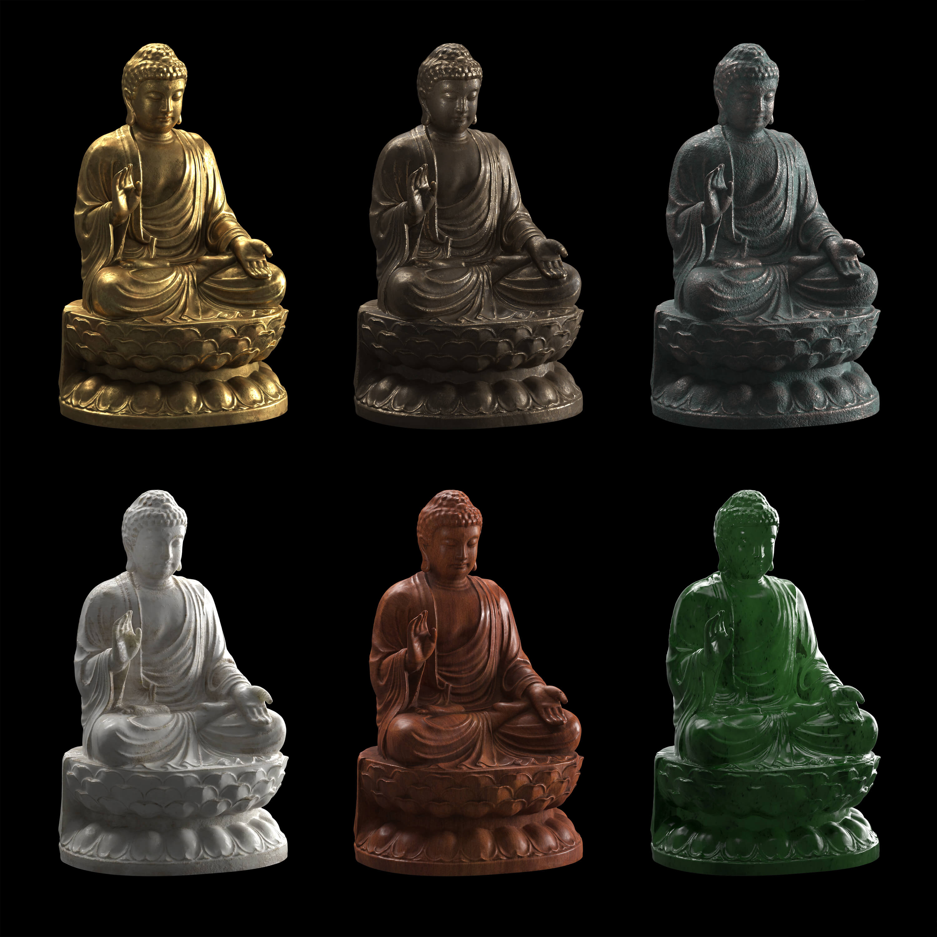 Buddha Statuette Props Daz Content