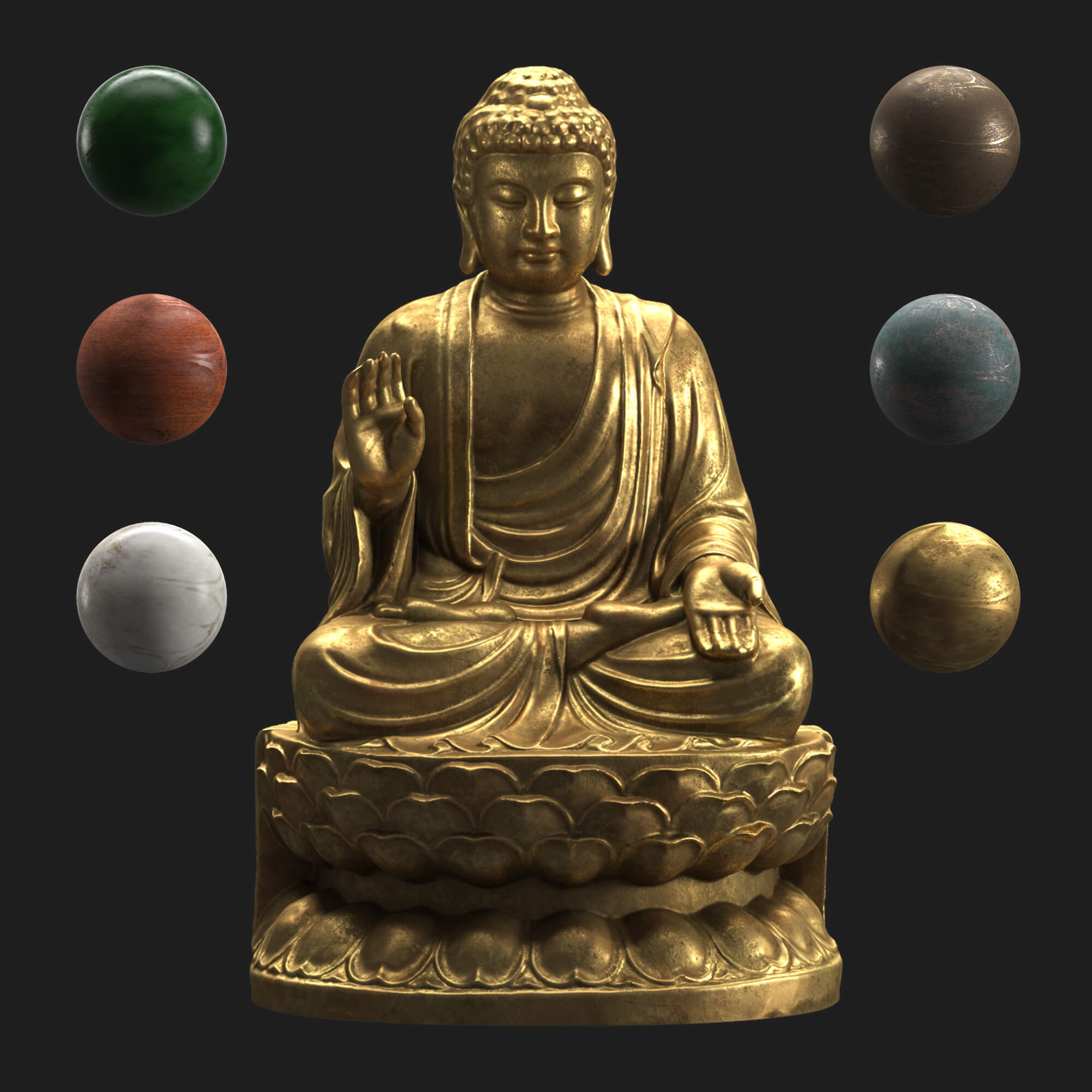 Buddha Statuette Props Daz Content