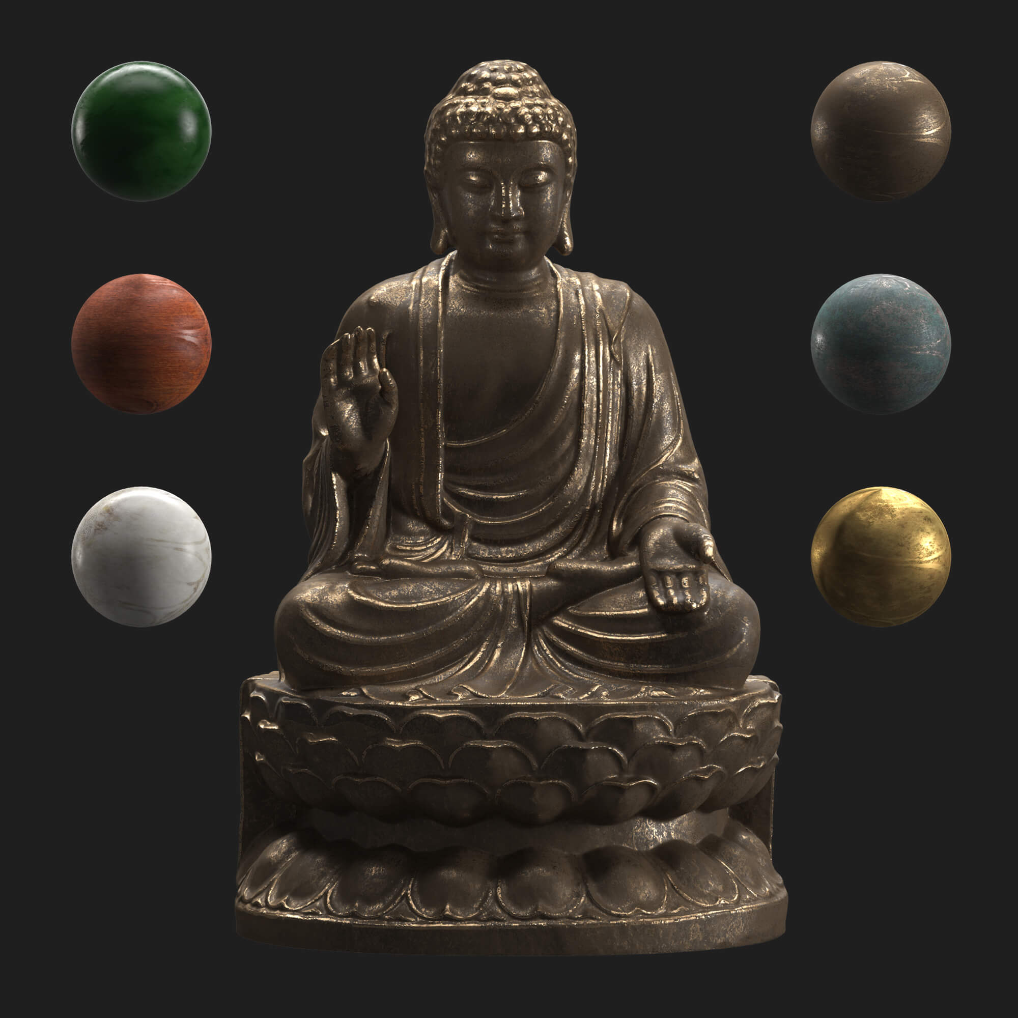 Buddha Statuette Props Daz Content