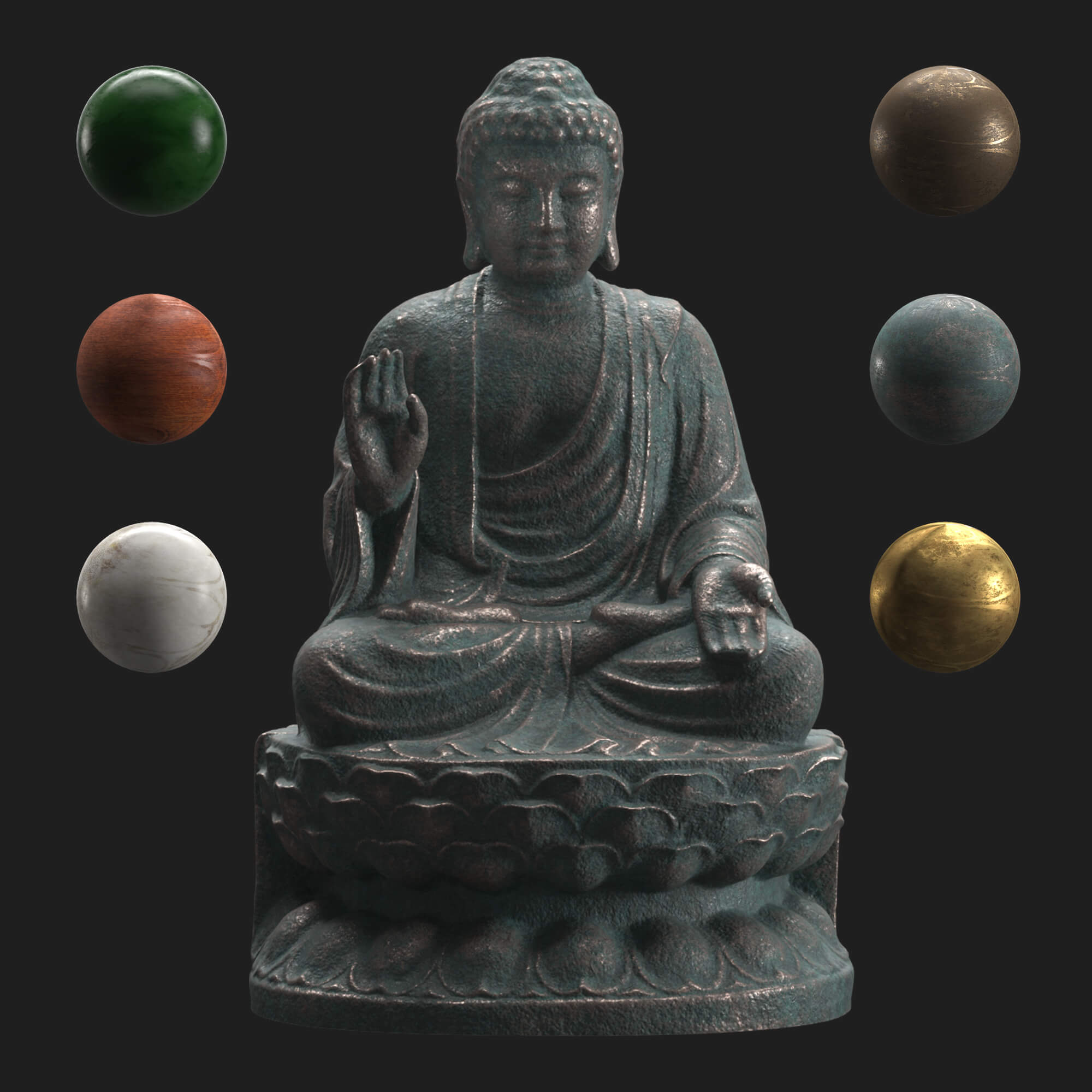 Buddha Statuette Props Daz Content