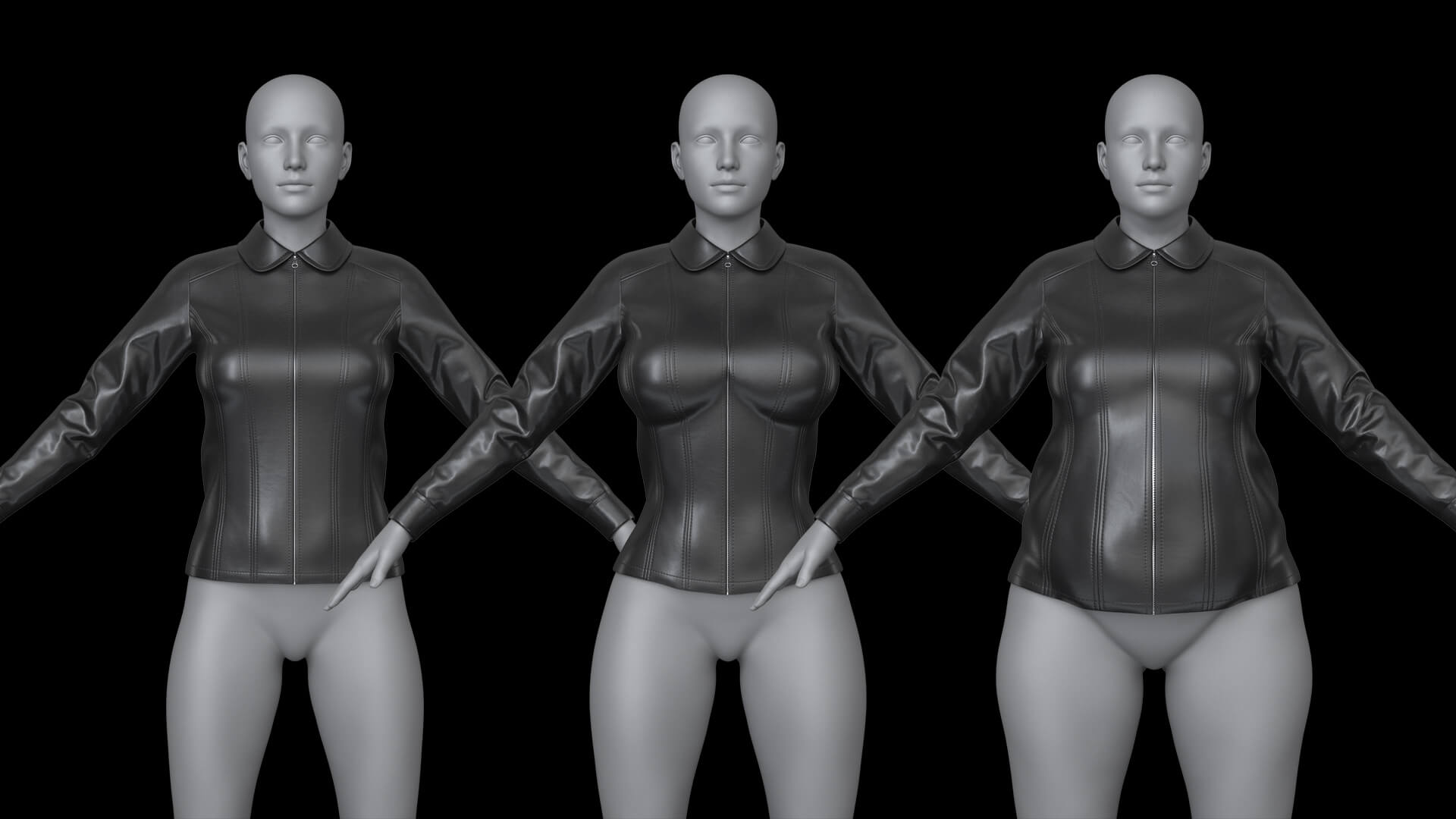 Classic Leather Jacket G8 Female Daz Content