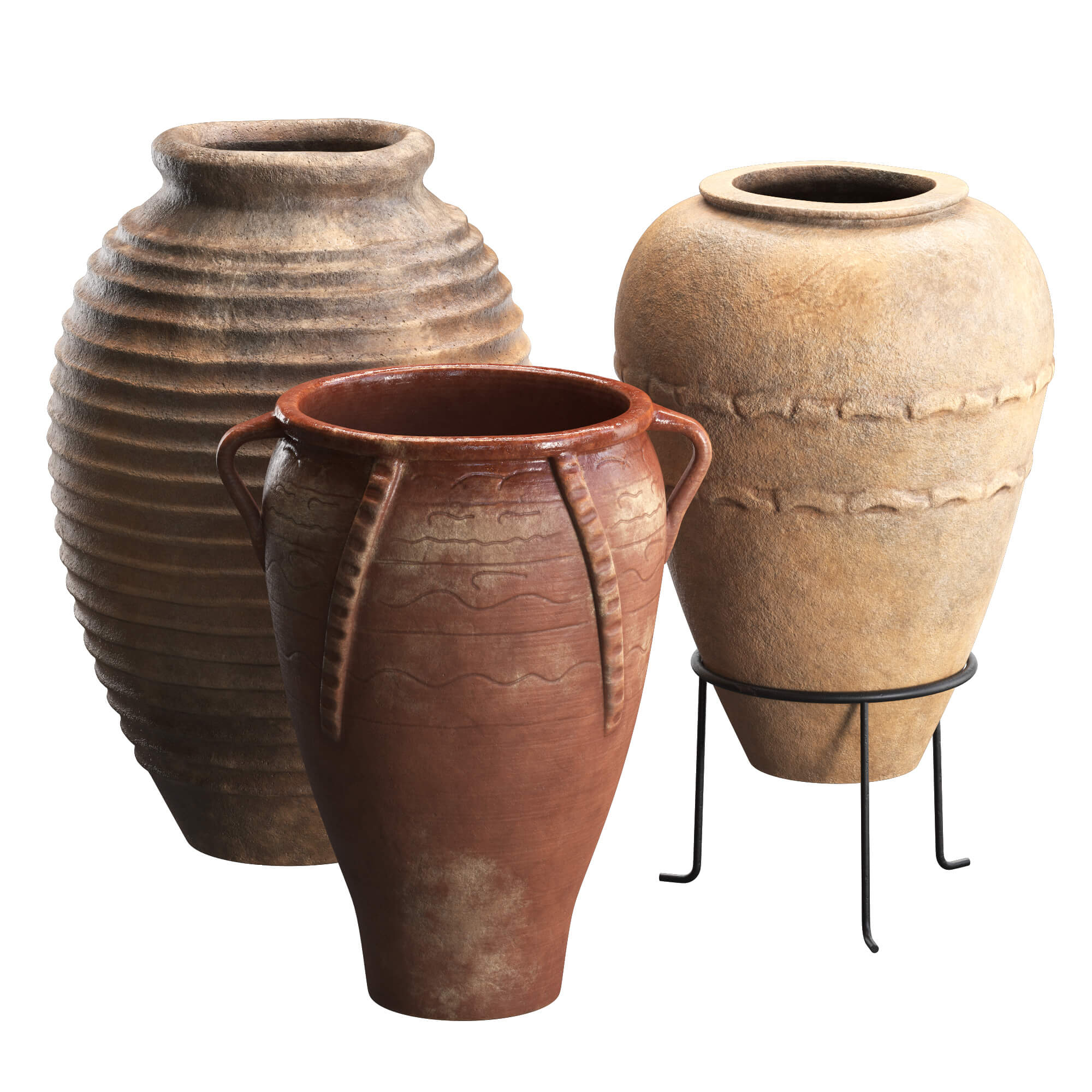 Clay Pots 3 in 1 Props Daz Daz Content