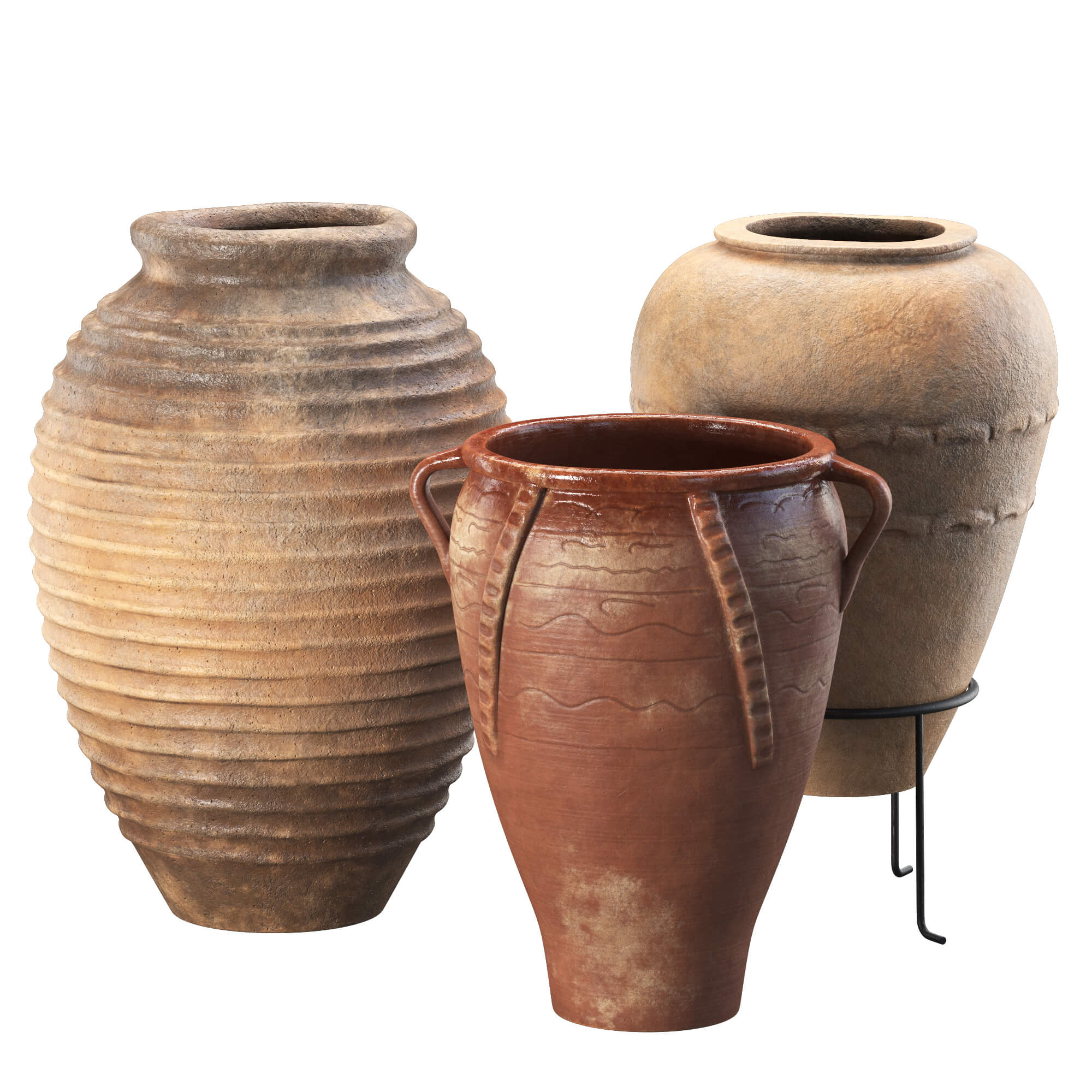Clay Pots 3 in 1 Props Daz Daz Content