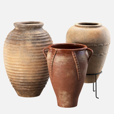 Clay Pots 3 in 1 Props Daz
