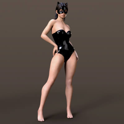 Corset 02v and Cat Mask G8F