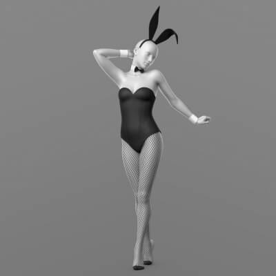 Corset 02v Bunny Fishnet Tights G8F