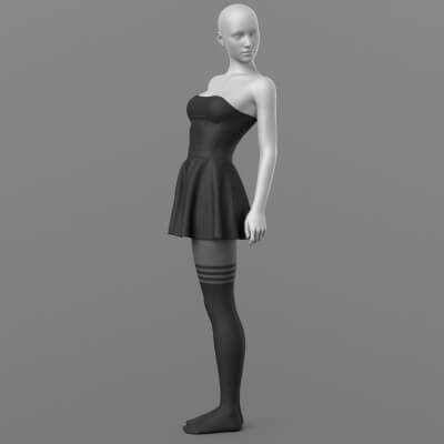 Corset Dress and Tights Stockings G8 Female