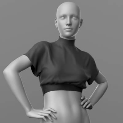 Crop Top 02v G8 Female