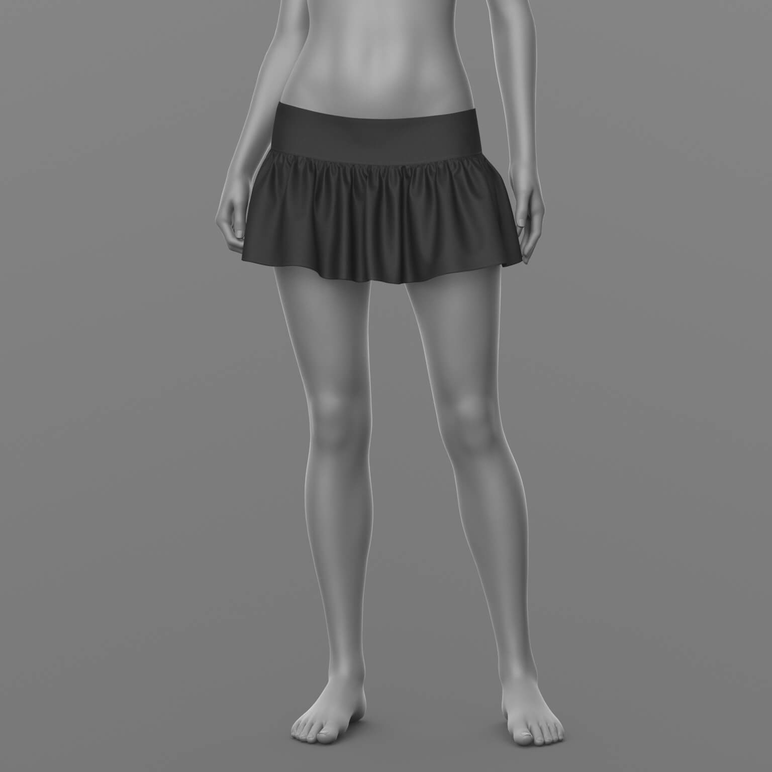 Crop Top Stockings Skirt and Sneakers G8 Female Daz Content