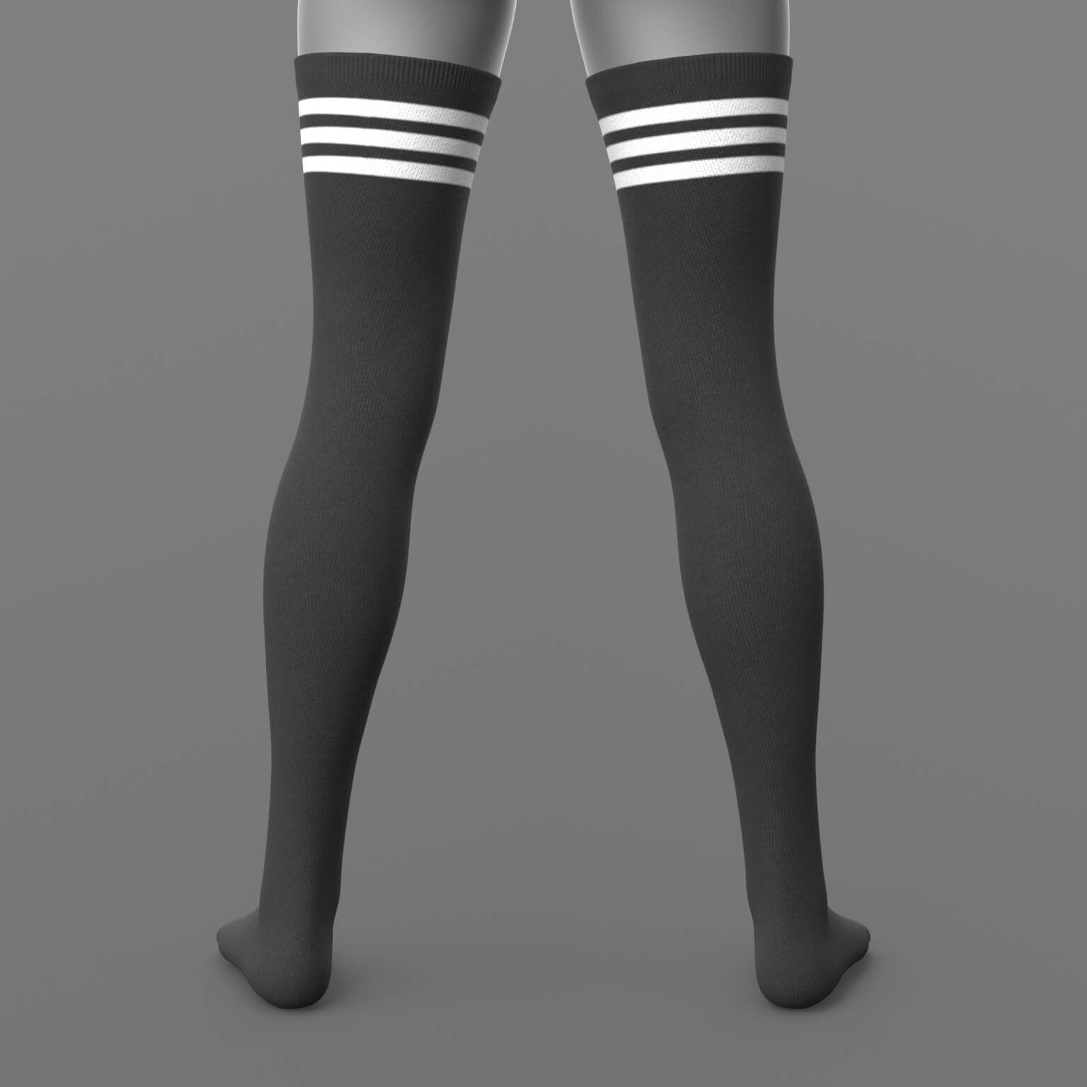 Crop Top Stockings Skirt and Sneakers G8 Female Daz Content