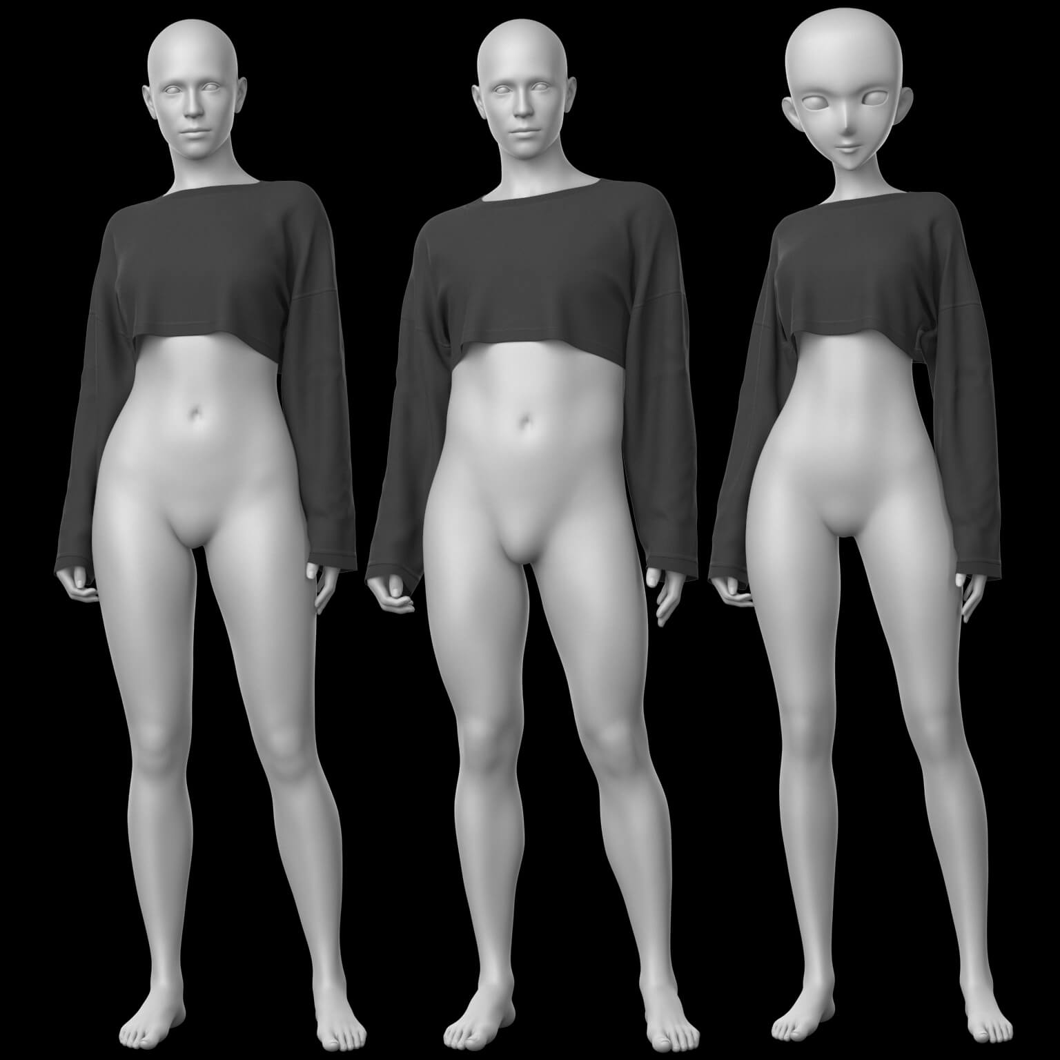 Cropped Sweatshirt G9 Daz Content