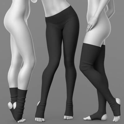 Dance Leggings Socks 03v Stockings 02v G8 Female