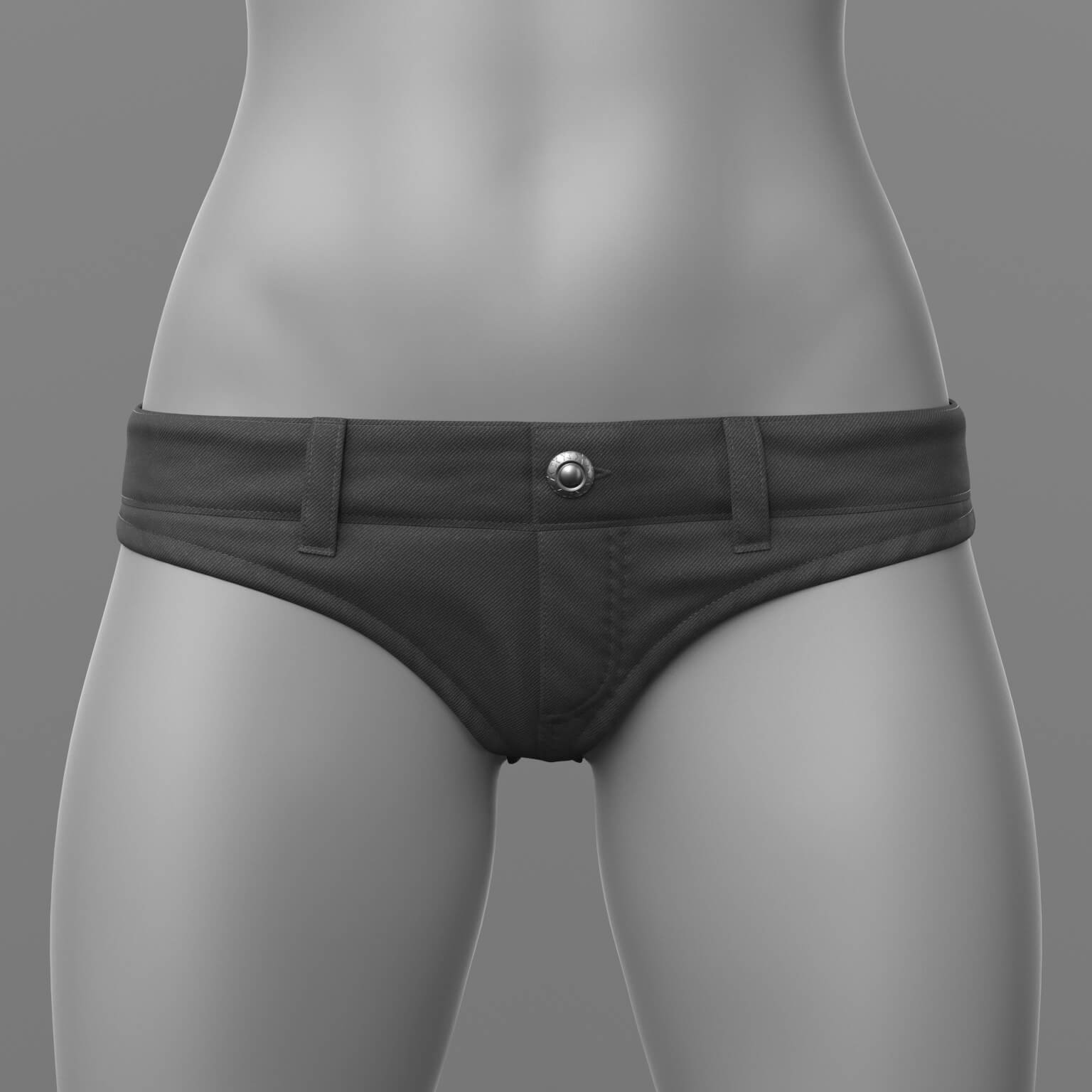Shirt with Knot and Denim Panties G8 Female Daz Content