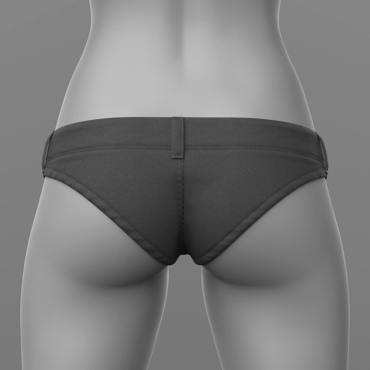 Shirt with Knot and Denim Panties G8 Female Daz Content