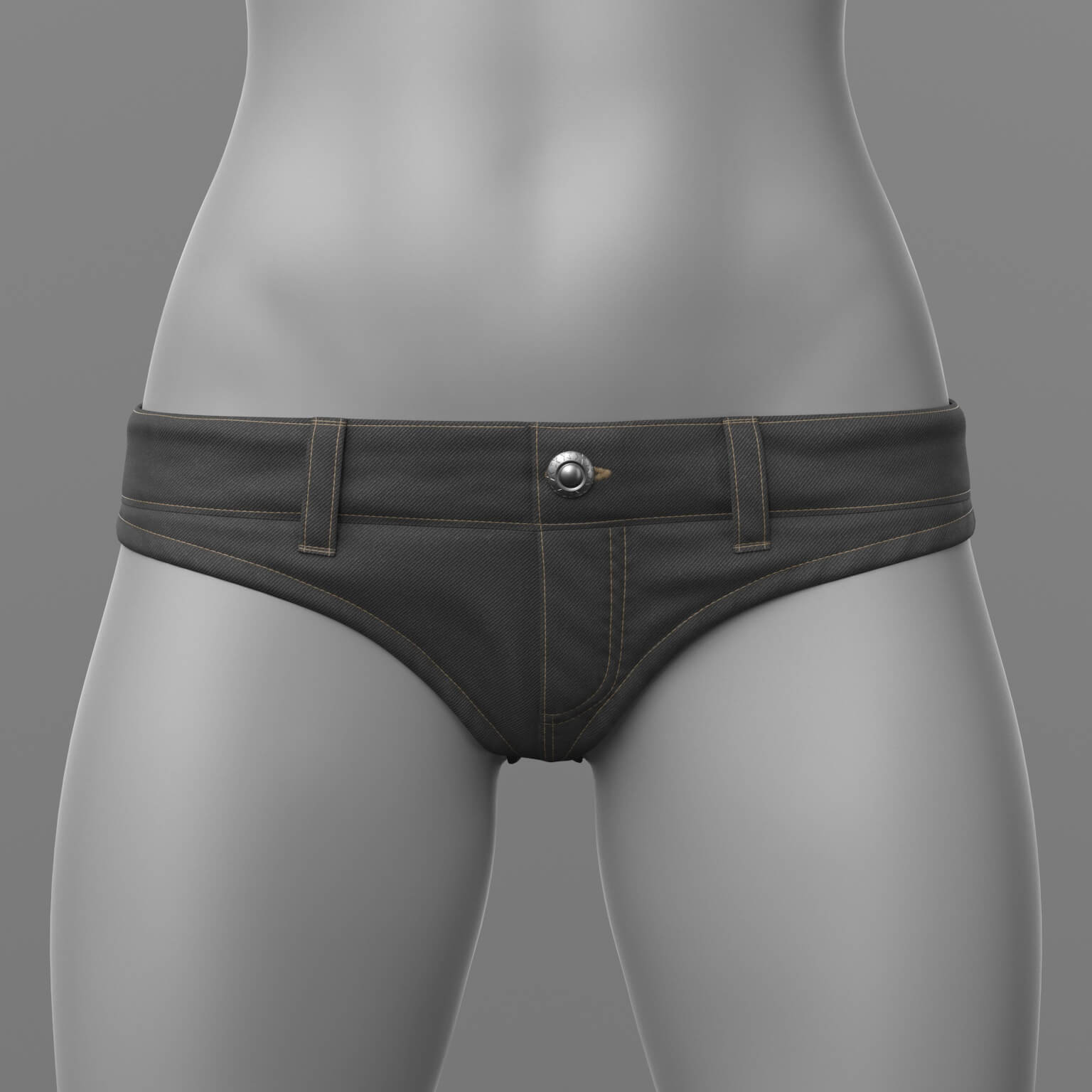 Shirt with Knot and Denim Panties G8 Female Daz Content