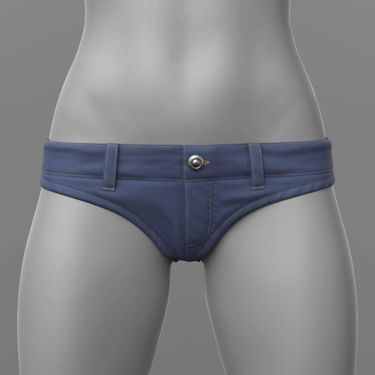 Shirt with Knot and Denim Panties G8 Female Daz Content