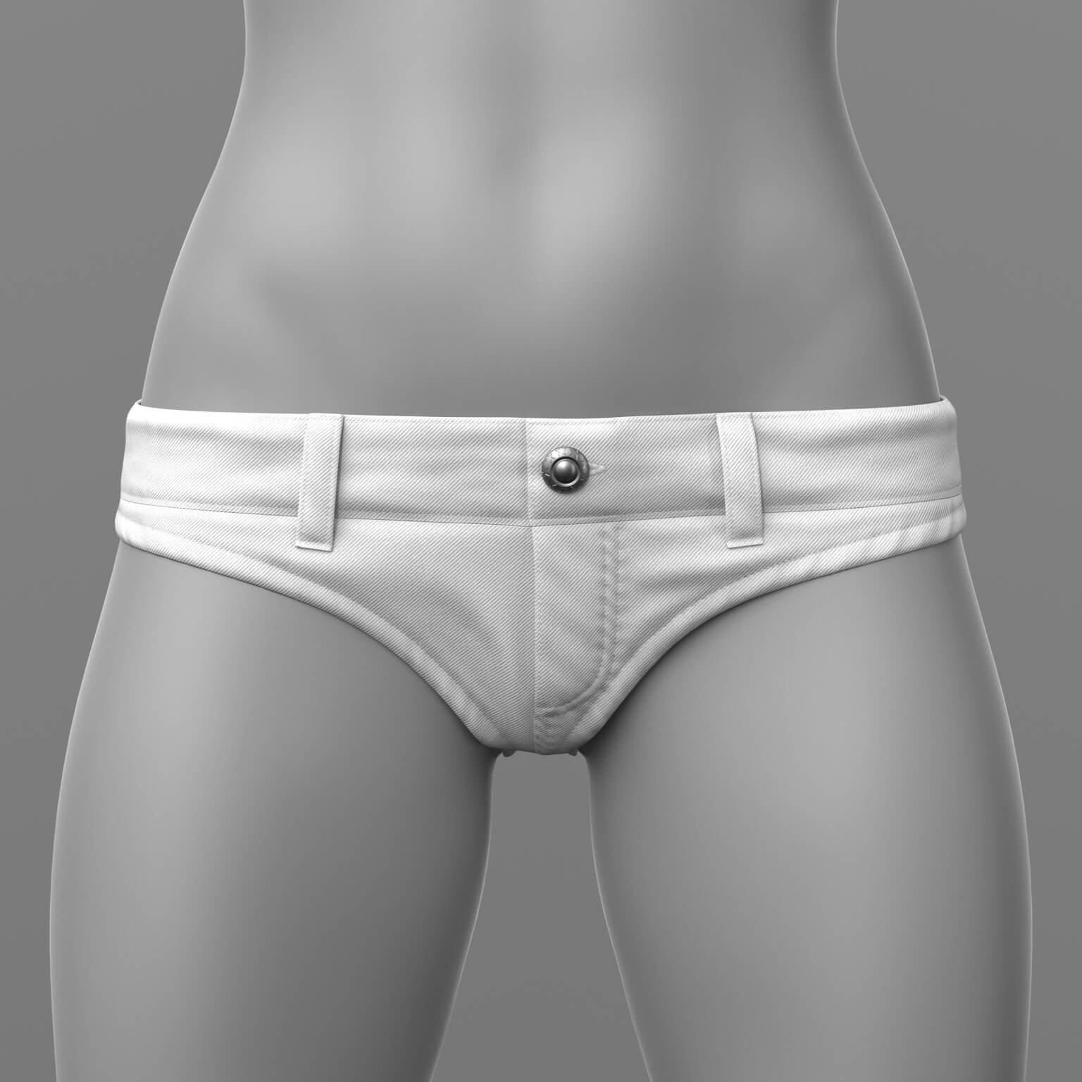 Shirt with Knot and Denim Panties G8 Female Daz Content