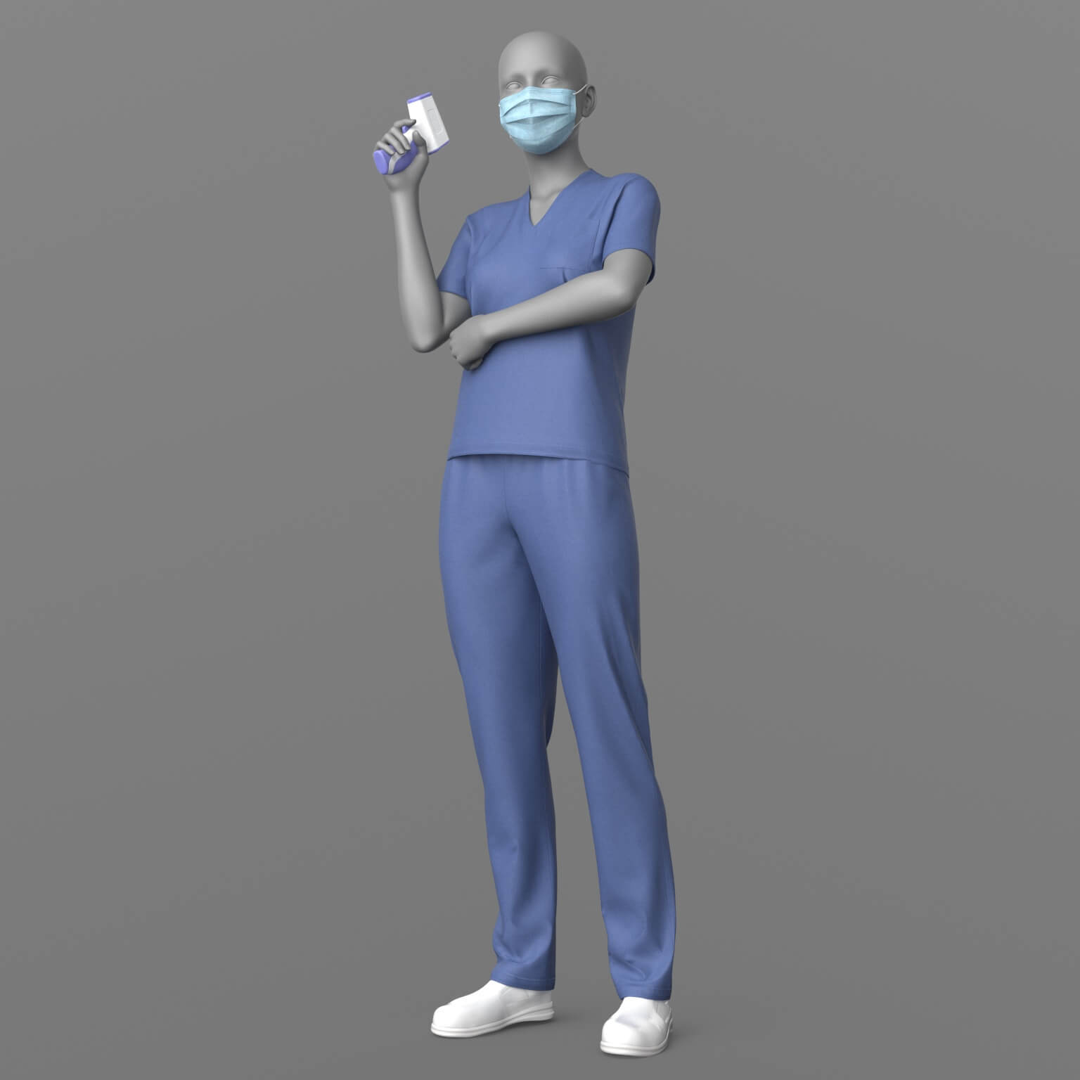 Doctor Clothes Mask Thermometer G8 Female Daz Content