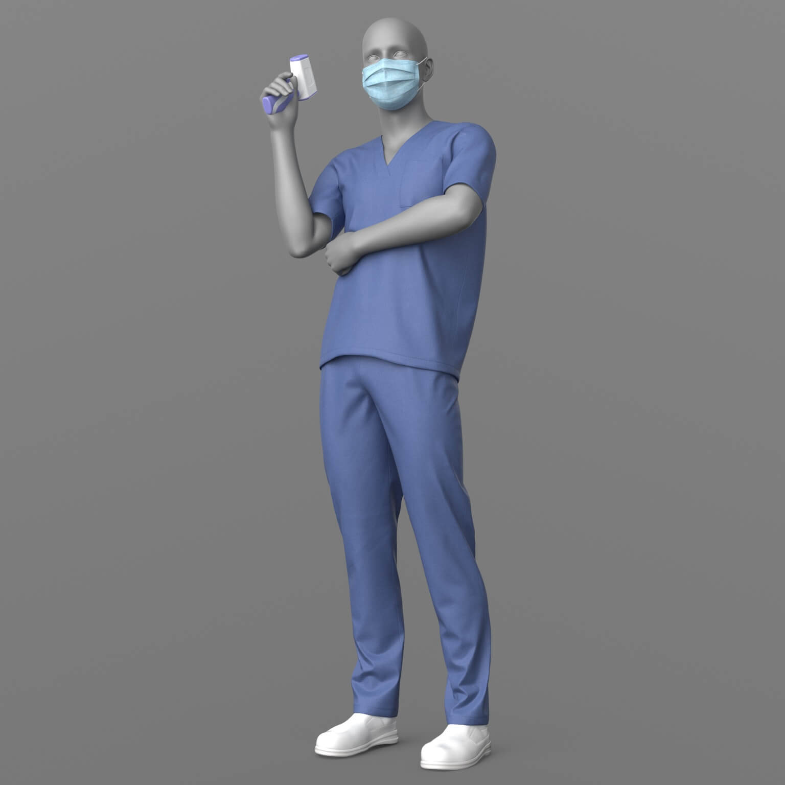 Doctor Clothes Mask Thermometer G8 Male Daz Content