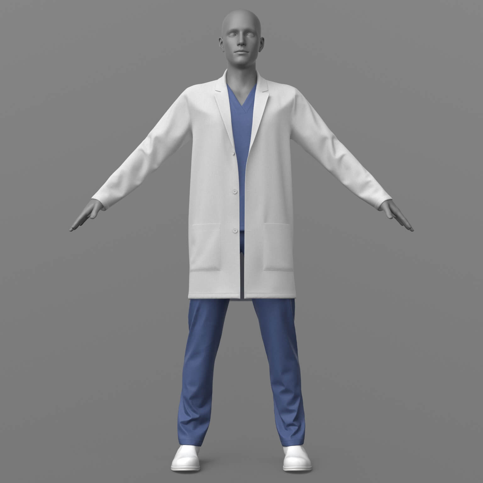Doctor Clothes with Medical Coat G8 Male DAZ Daz Content