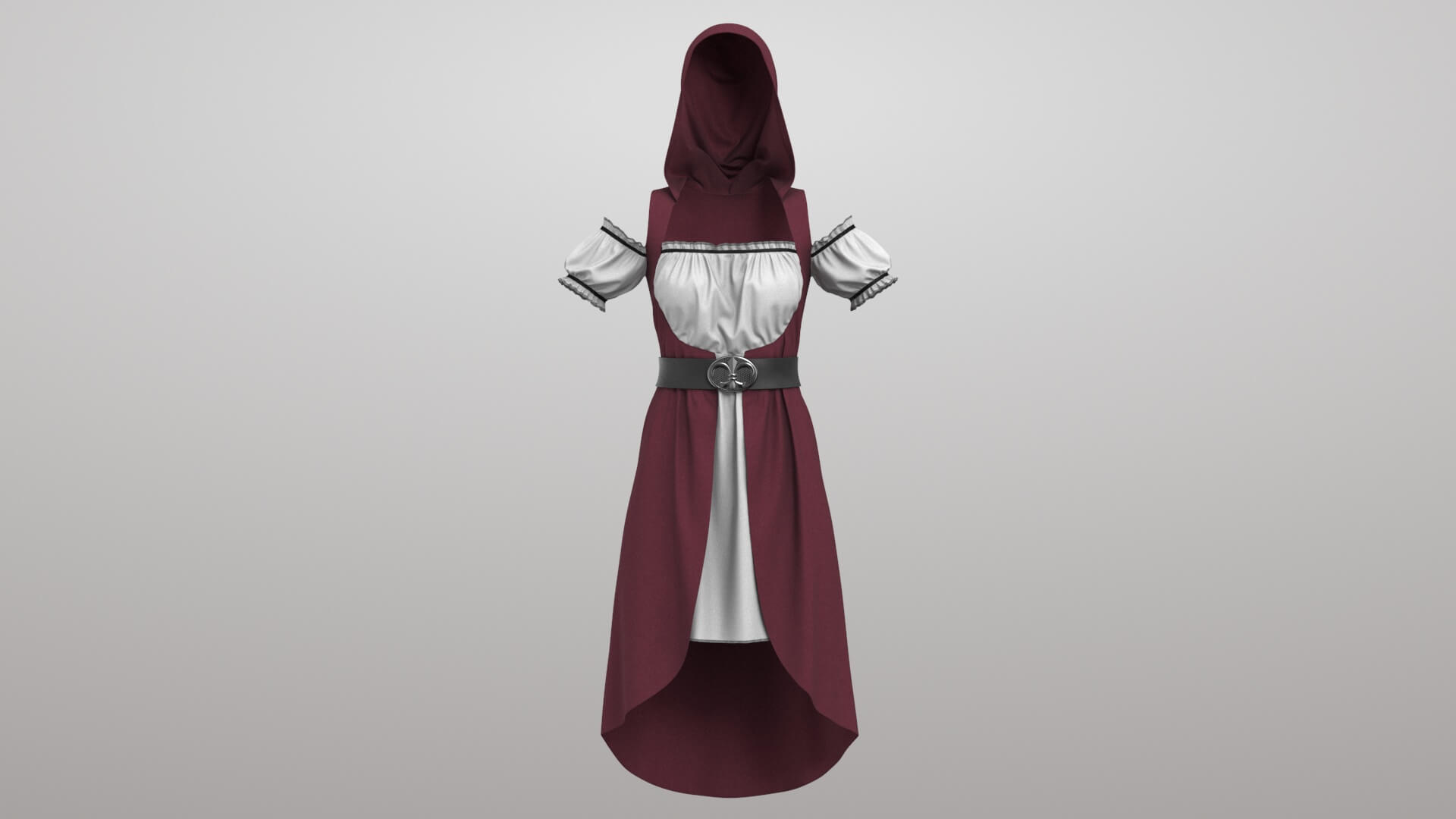 Dress with Hood 3D Model