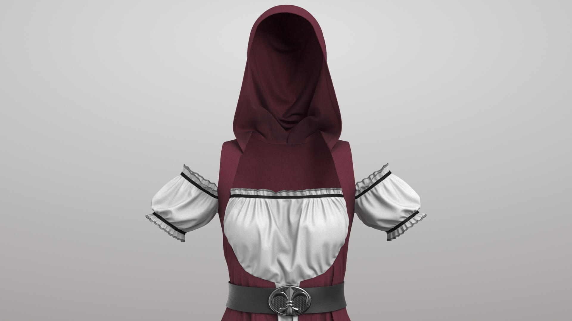 Dress with Hood 3D Model