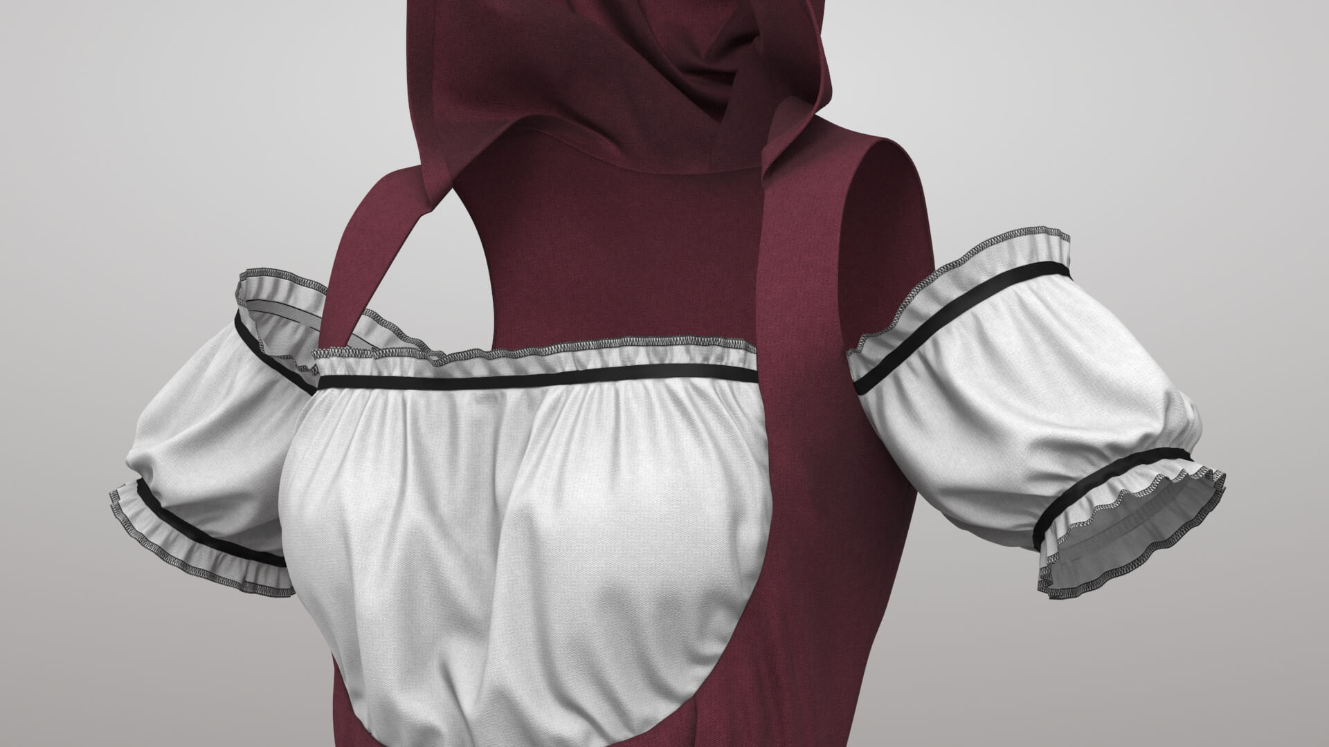 Dress with Hood 3D Model