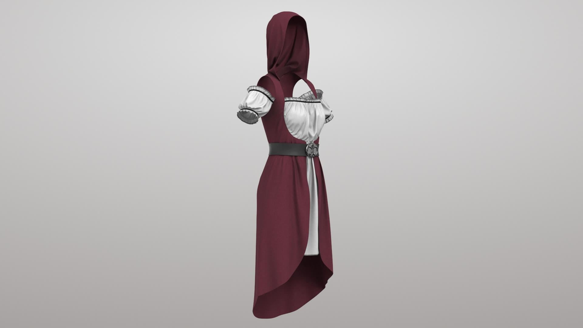 Dress with Hood 3D Model