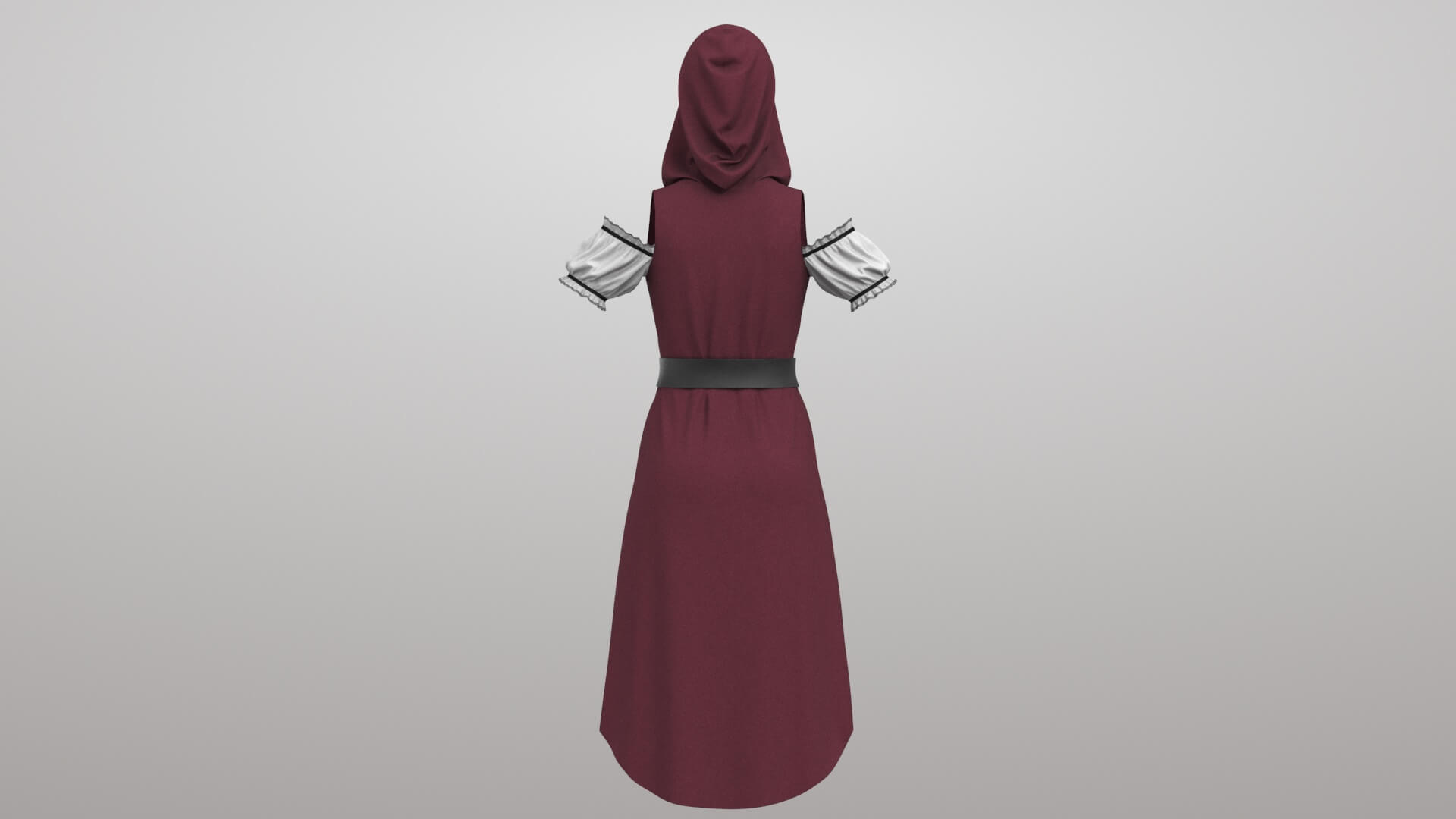 Dress with Hood 3D Model