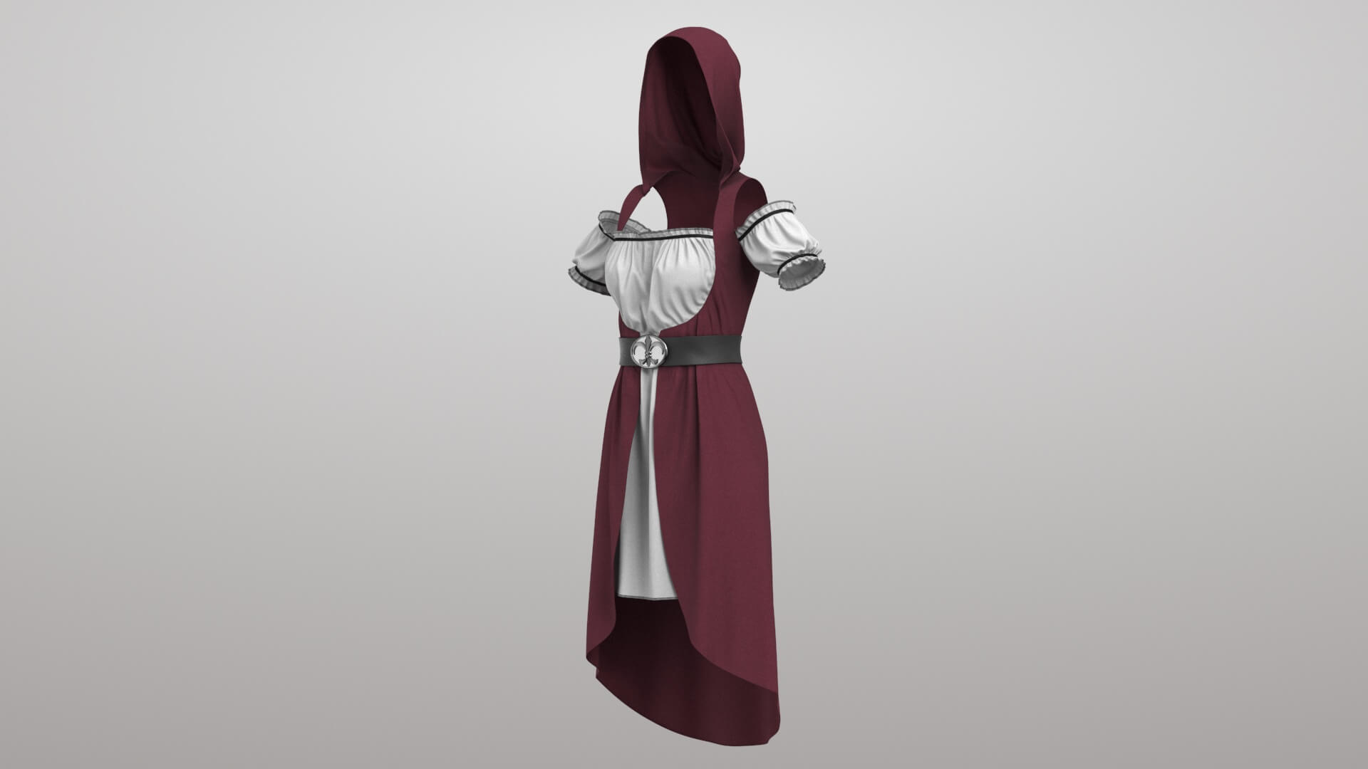 Dress with Hood 3D Model