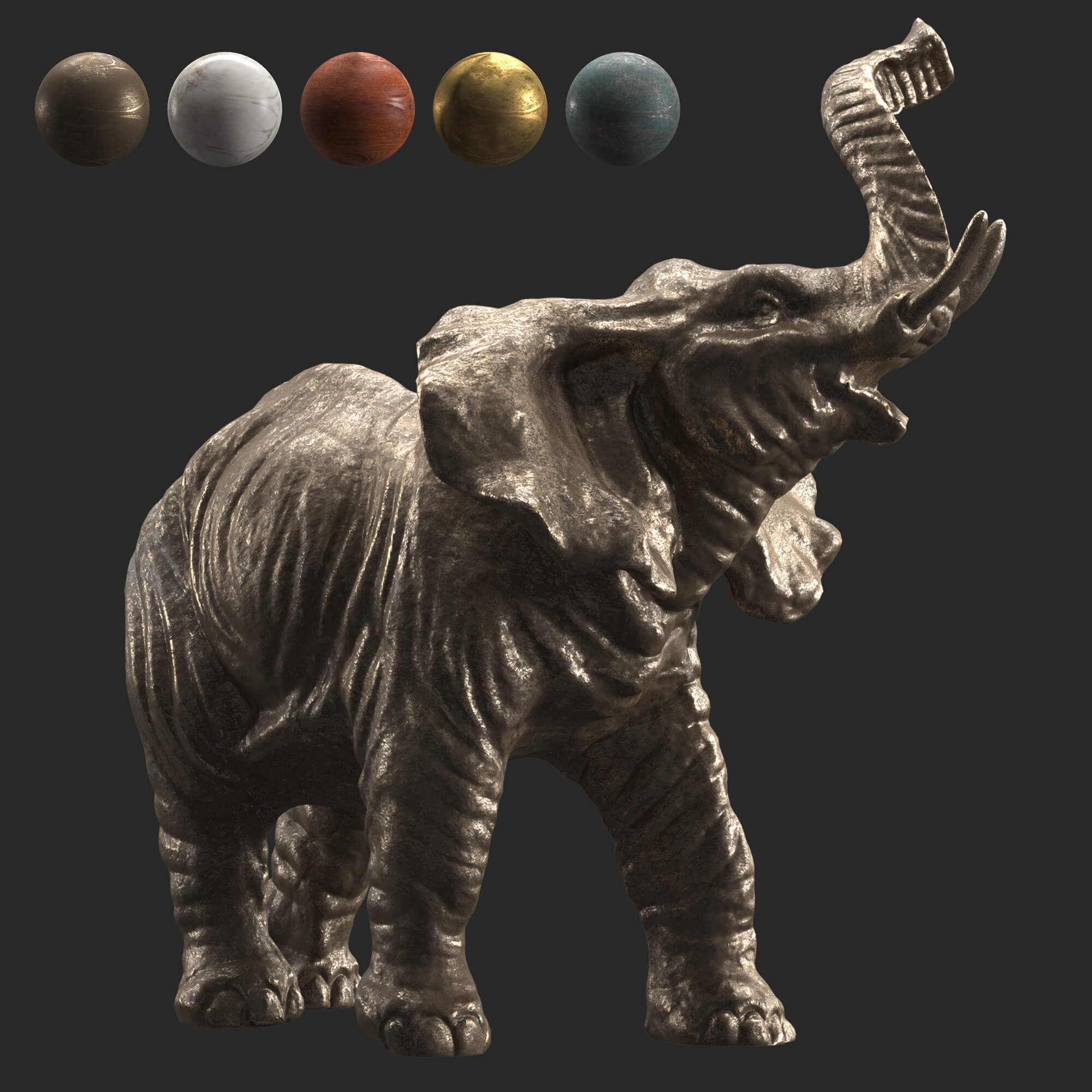 Elephant Sculpture Props Daz Content