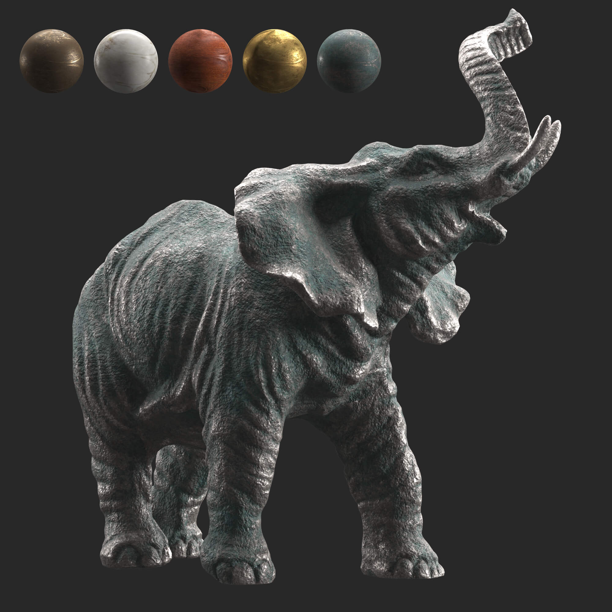 Elephant Sculpture Props Daz Content