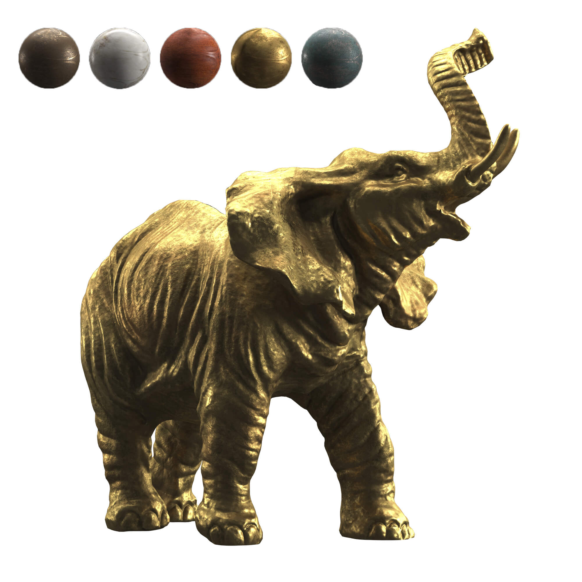 Elephant Sculpture Props Daz Content