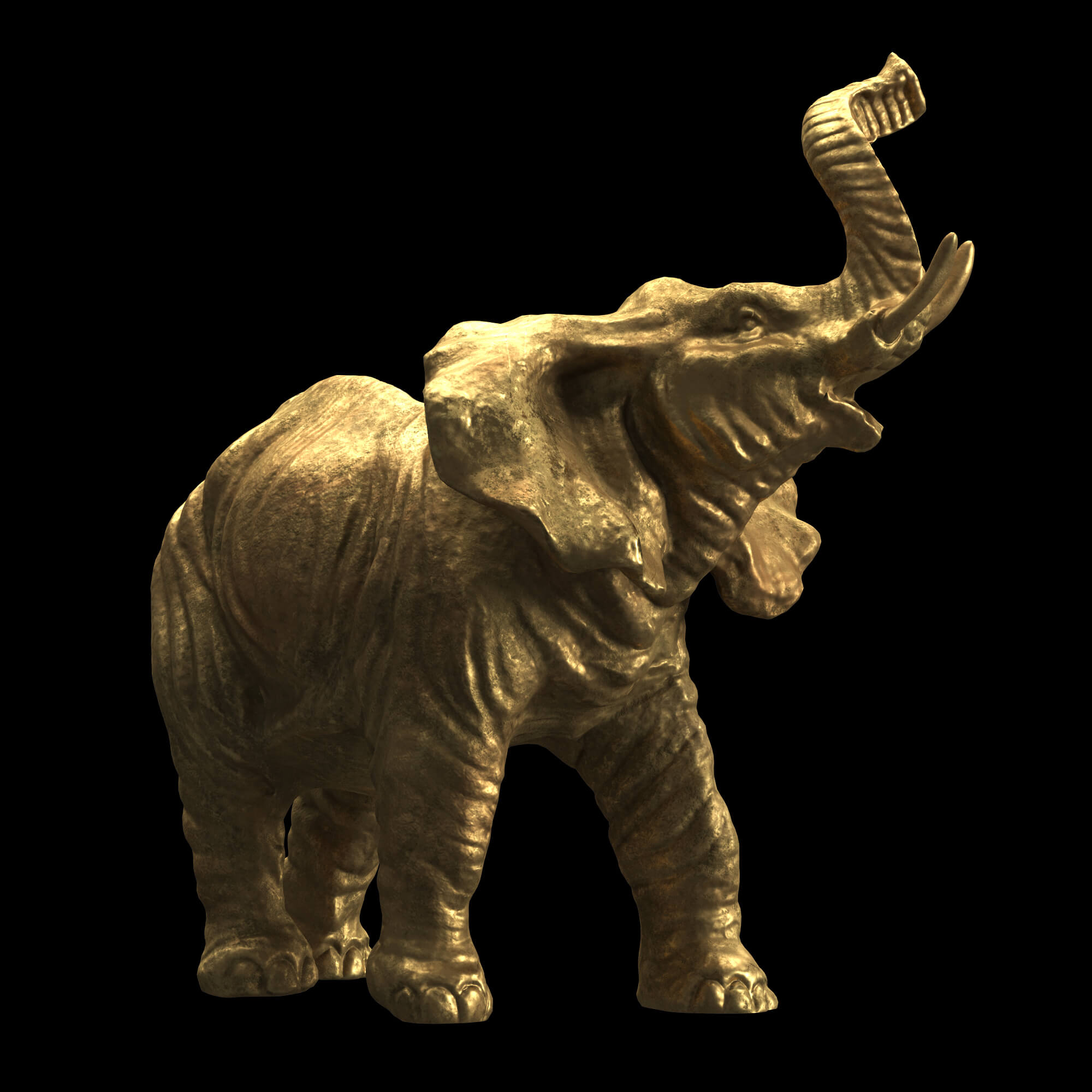 Elephant Sculpture Props Daz Content