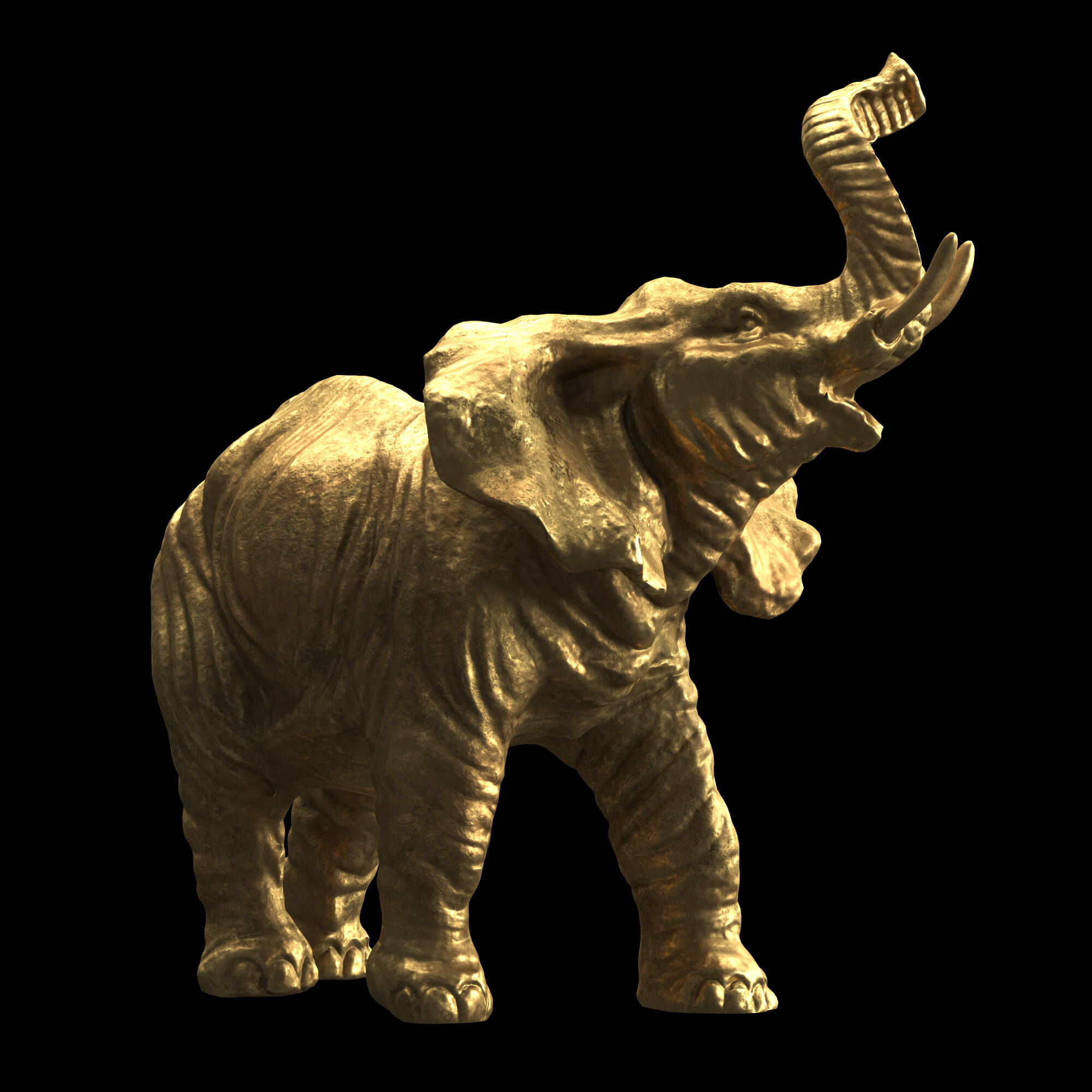 Elephant Sculpture Props Daz Content