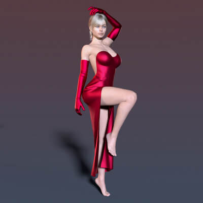 Evening Dress 01v and Gloves G8F