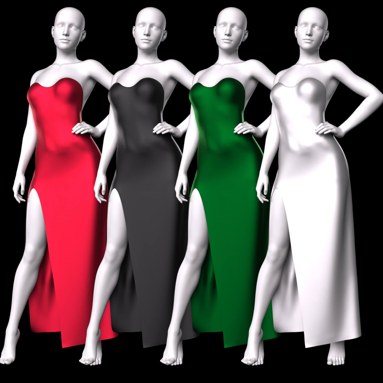 Evening Dress 01v and Gloves G9 Daz Content