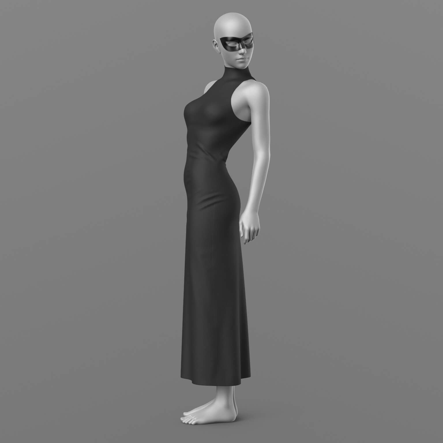 Evening Dress and Face Mask G8 Female Daz Content
