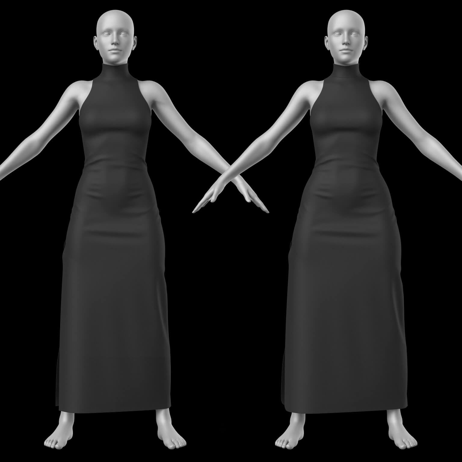 Evening Dress and Shoes G8 Female Daz Content