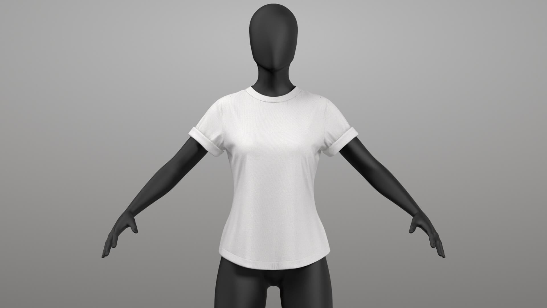 Female Leather Jacket 1v and T-Shirt 2v 3D Model