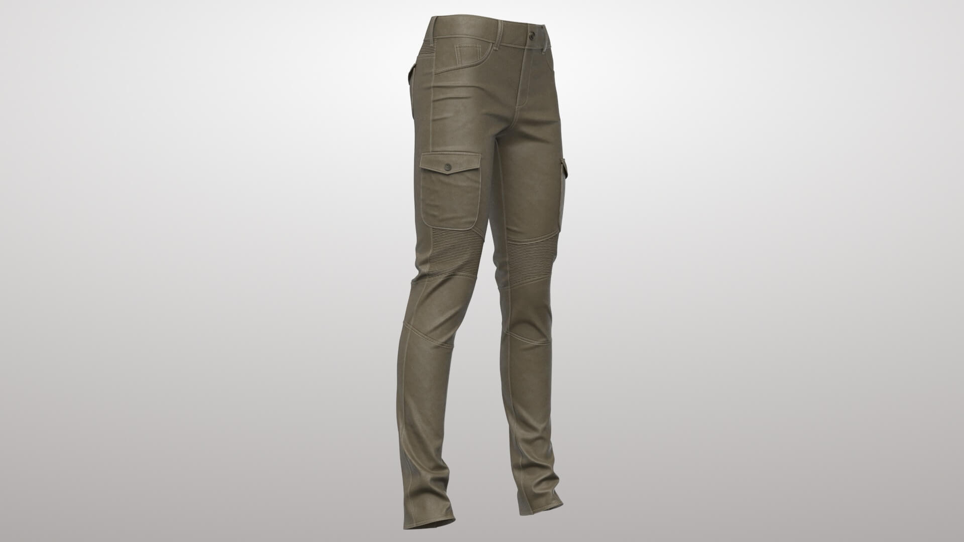 Female Leather Jacket 1v 3D Model