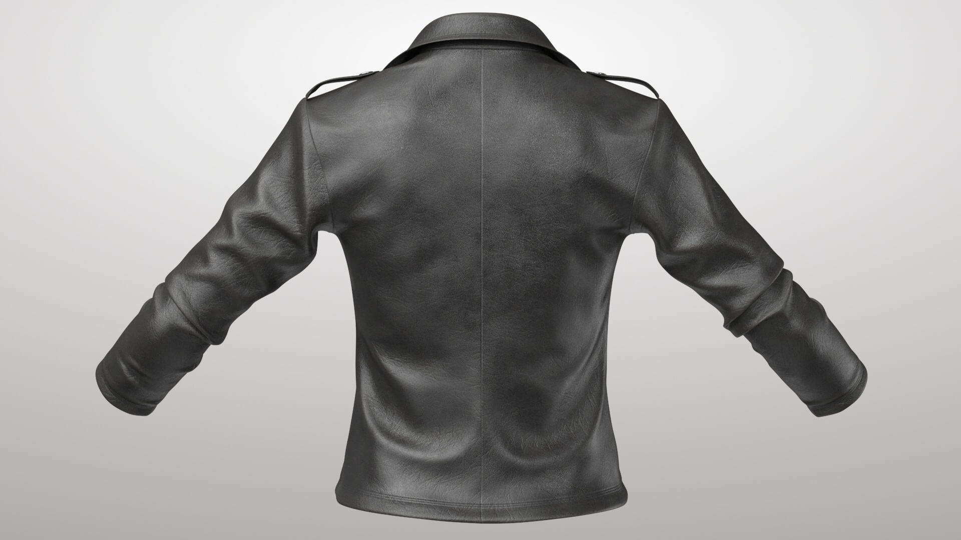 Female Leather Jacket 2v 3D Model