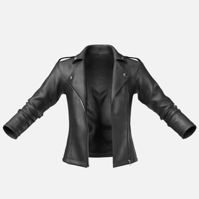 Female Leather Jacket 2v